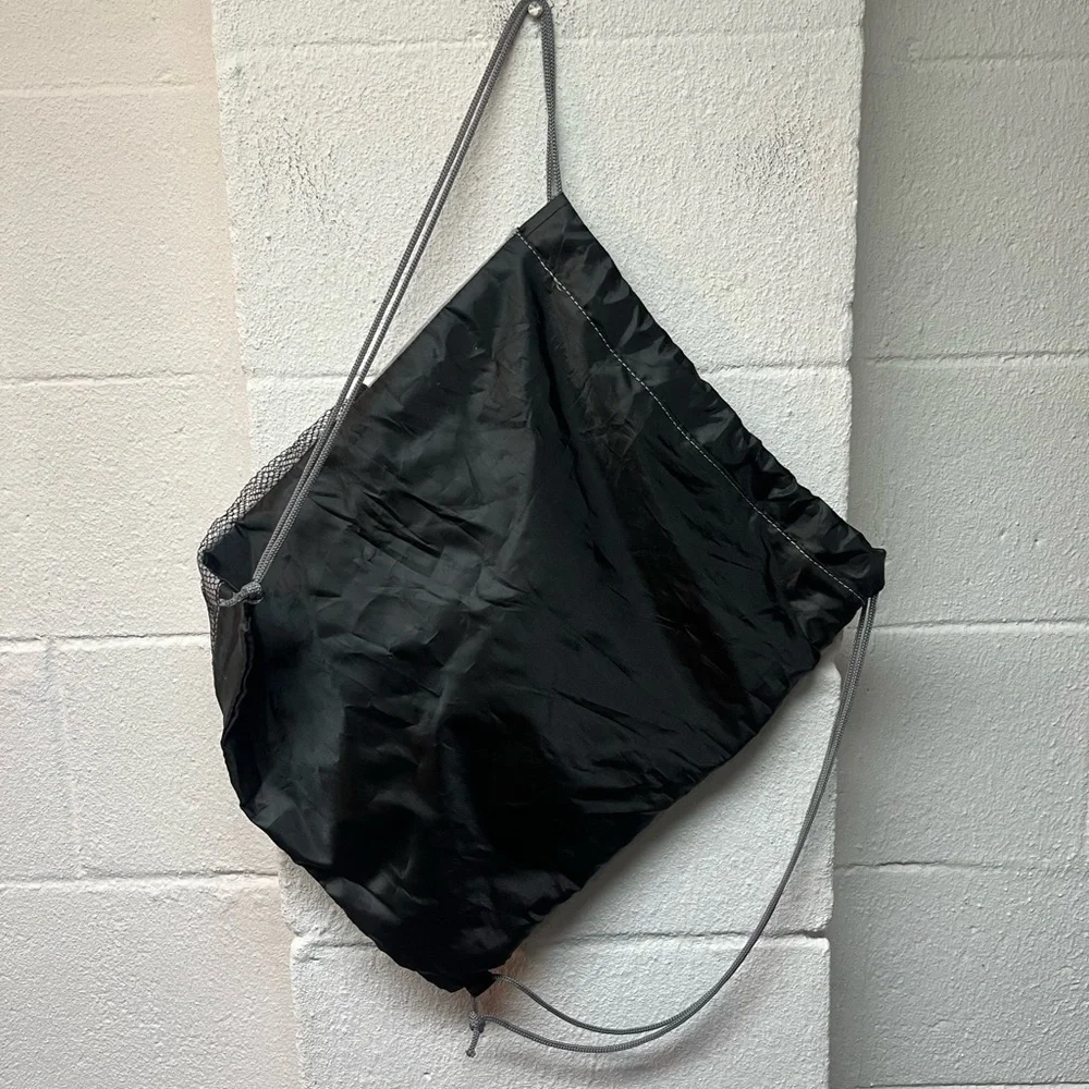 Gray Drawstring Bag